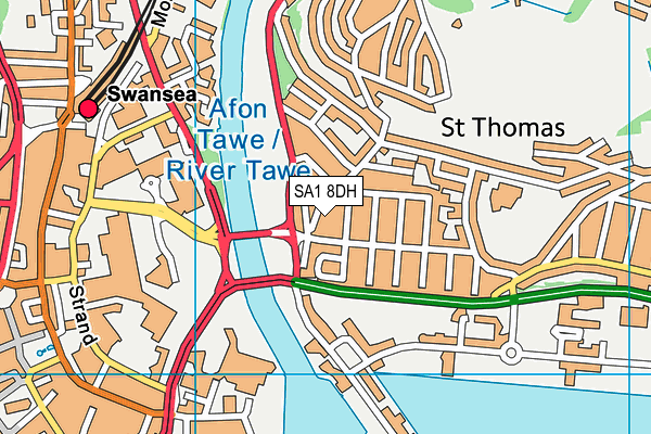 SA1 8DH map - OS VectorMap District (Ordnance Survey)