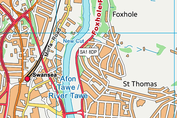 SA1 8DP map - OS VectorMap District (Ordnance Survey)