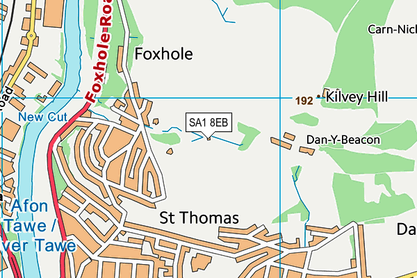 SA1 8EB map - OS VectorMap District (Ordnance Survey)