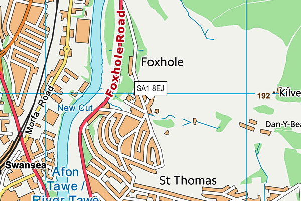 SA1 8EJ map - OS VectorMap District (Ordnance Survey)