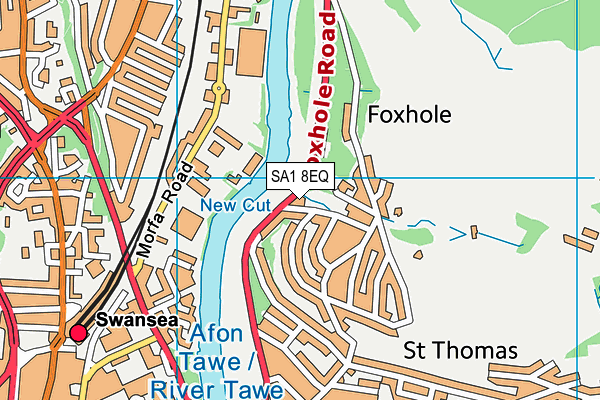 SA1 8EQ map - OS VectorMap District (Ordnance Survey)