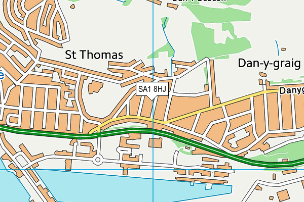 SA1 8HJ map - OS VectorMap District (Ordnance Survey)