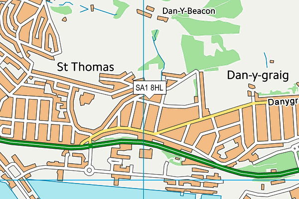 SA1 8HL map - OS VectorMap District (Ordnance Survey)