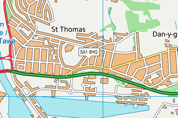 SA1 8HQ map - OS VectorMap District (Ordnance Survey)