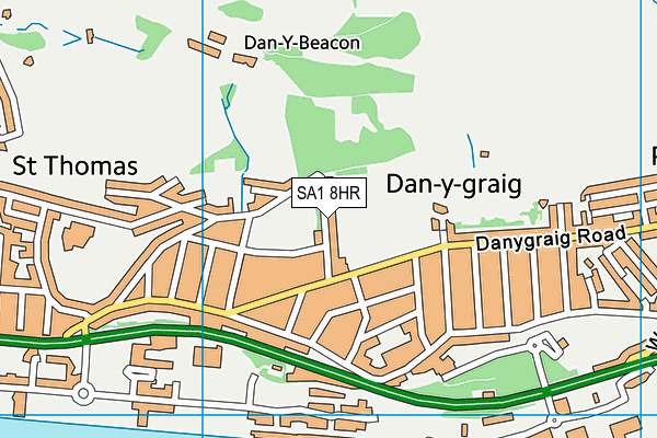 SA1 8HR map - OS VectorMap District (Ordnance Survey)