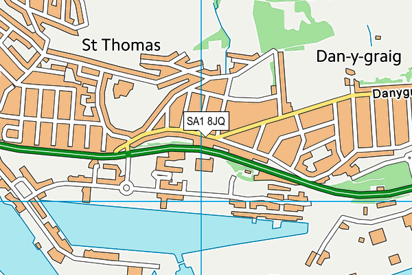 SA1 8JQ map - OS VectorMap District (Ordnance Survey)