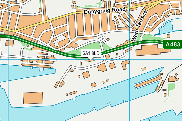 SA1 8LD map - OS VectorMap District (Ordnance Survey)