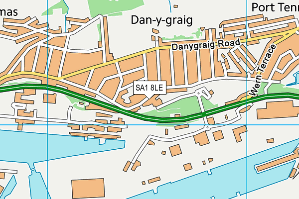 Danygraig Primary School map (SA1 8LE) - OS VectorMap District (Ordnance Survey)