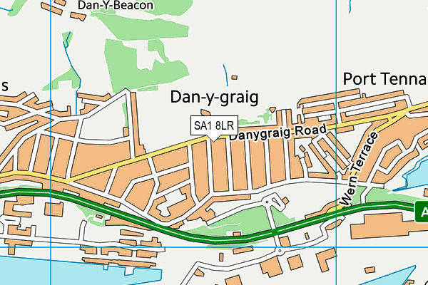 SA1 8LR map - OS VectorMap District (Ordnance Survey)