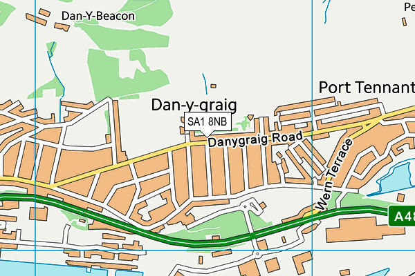 SA1 8NB map - OS VectorMap District (Ordnance Survey)