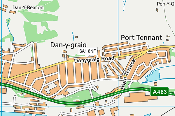 SA1 8NF map - OS VectorMap District (Ordnance Survey)