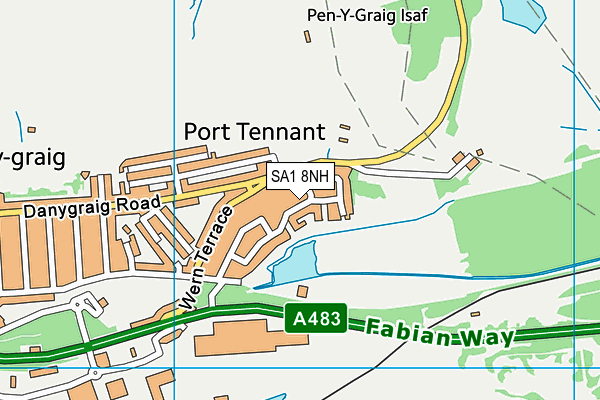 SA1 8NH map - OS VectorMap District (Ordnance Survey)