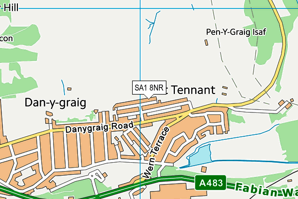 SA1 8NR map - OS VectorMap District (Ordnance Survey)