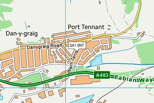 SA1 8NT map - OS VectorMap District (Ordnance Survey)