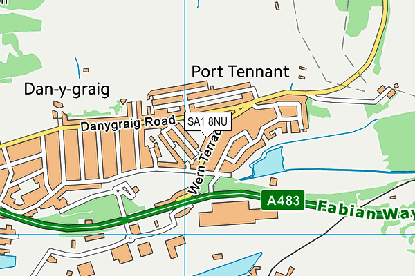 SA1 8NU map - OS VectorMap District (Ordnance Survey)