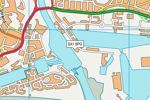 SA1 8PG map - OS VectorMap District (Ordnance Survey)