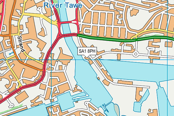 SA1 8PH map - OS VectorMap District (Ordnance Survey)