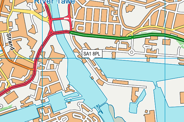 SA1 8PL map - OS VectorMap District (Ordnance Survey)