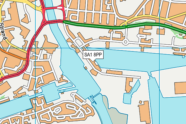 SA1 8PP map - OS VectorMap District (Ordnance Survey)