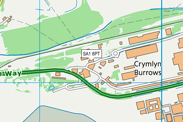 SA1 8PT map - OS VectorMap District (Ordnance Survey)