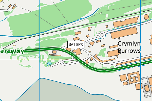 SA1 8PX map - OS VectorMap District (Ordnance Survey)