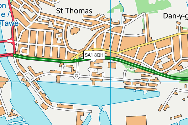 SA1 8QH map - OS VectorMap District (Ordnance Survey)