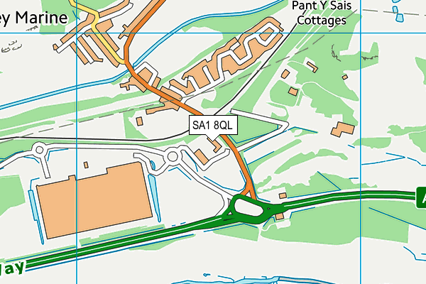 SA1 8QL map - OS VectorMap District (Ordnance Survey)