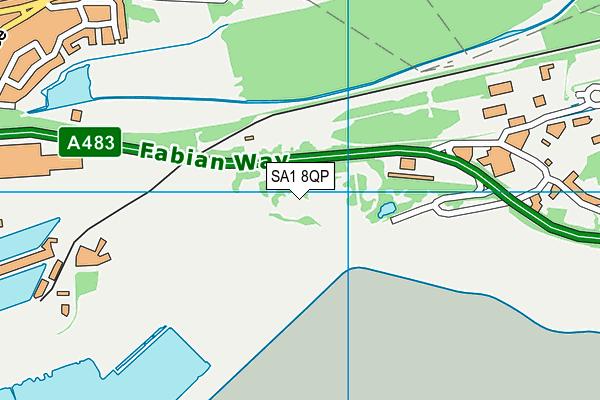 SA1 8QP map - OS VectorMap District (Ordnance Survey)