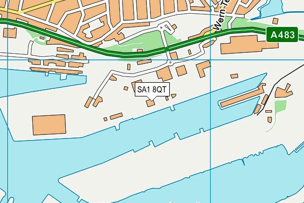 SA1 8QT map - OS VectorMap District (Ordnance Survey)