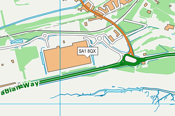 SA1 8QX map - OS VectorMap District (Ordnance Survey)