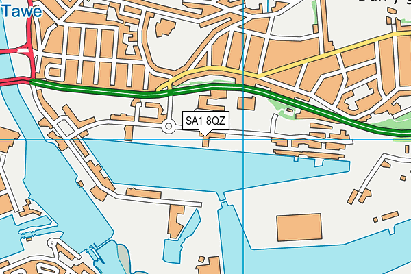 SA1 8QZ map - OS VectorMap District (Ordnance Survey)