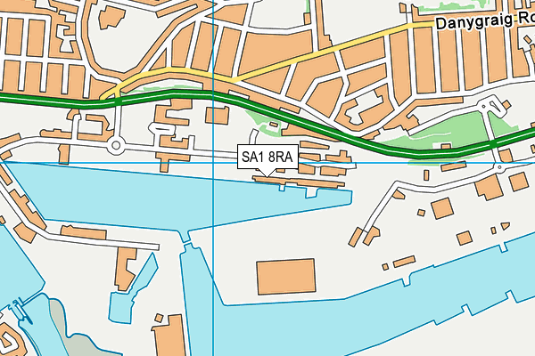 SA1 8RA map - OS VectorMap District (Ordnance Survey)