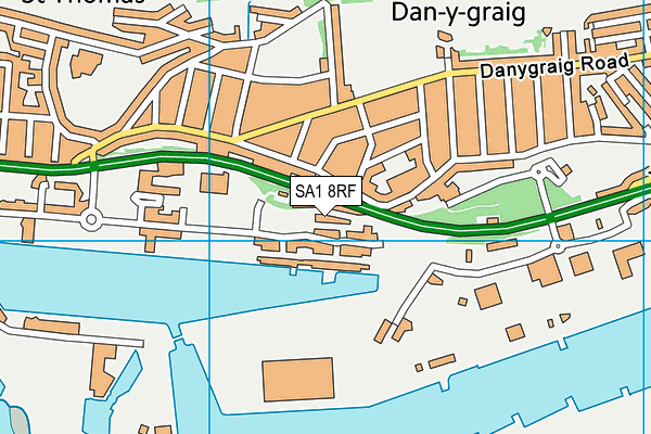 SA1 8RF map - OS VectorMap District (Ordnance Survey)