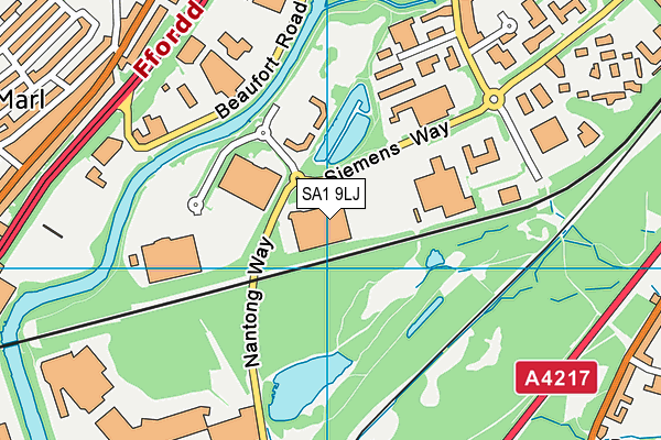 SA1 9LJ map - OS VectorMap District (Ordnance Survey)