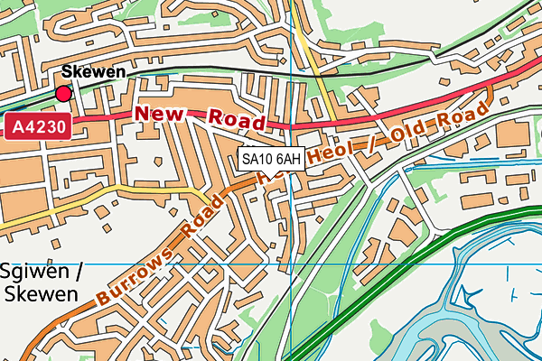 SA10 6AH map - OS VectorMap District (Ordnance Survey)