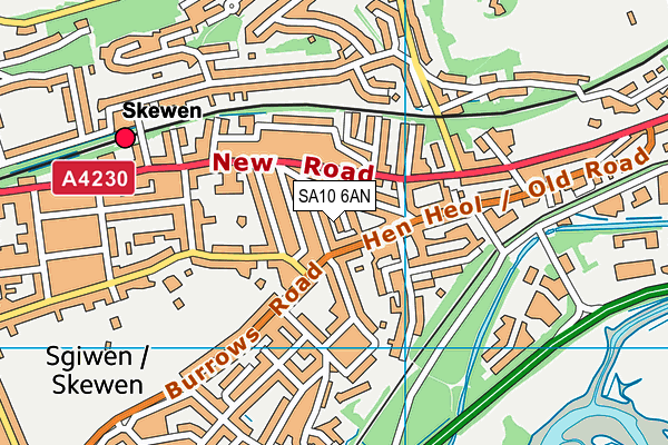 SA10 6AN map - OS VectorMap District (Ordnance Survey)