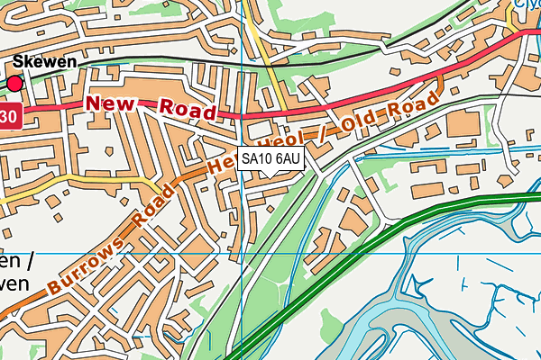 SA10 6AU map - OS VectorMap District (Ordnance Survey)