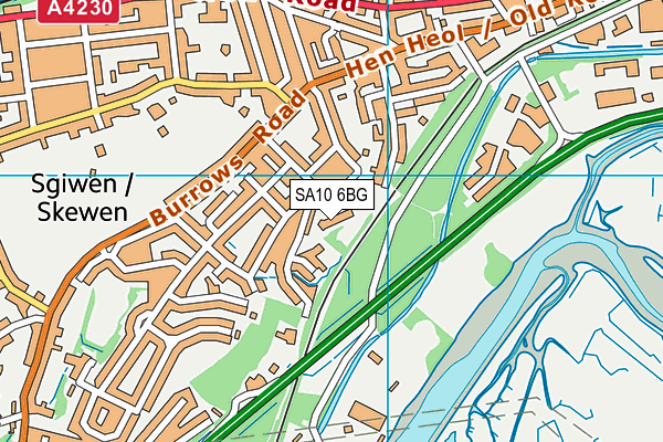 SA10 6BG map - OS VectorMap District (Ordnance Survey)