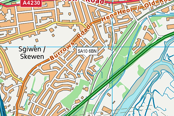 SA10 6BN map - OS VectorMap District (Ordnance Survey)