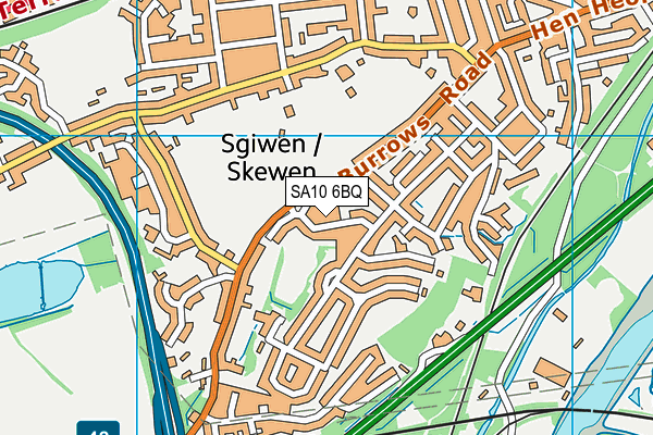 SA10 6BQ map - OS VectorMap District (Ordnance Survey)