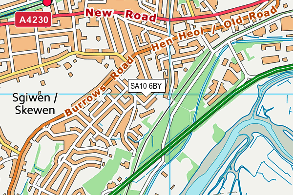 SA10 6BY map - OS VectorMap District (Ordnance Survey)