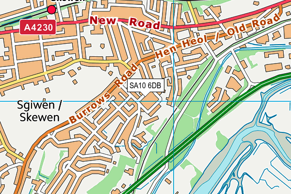SA10 6DB map - OS VectorMap District (Ordnance Survey)