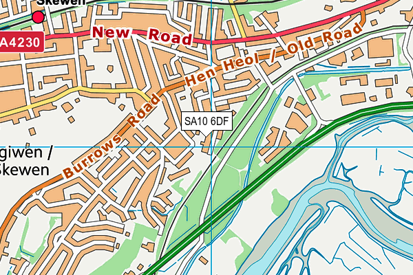 SA10 6DF map - OS VectorMap District (Ordnance Survey)