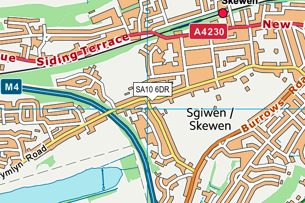 SA10 6DR map - OS VectorMap District (Ordnance Survey)