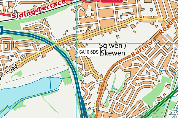 SA10 6DS map - OS VectorMap District (Ordnance Survey)