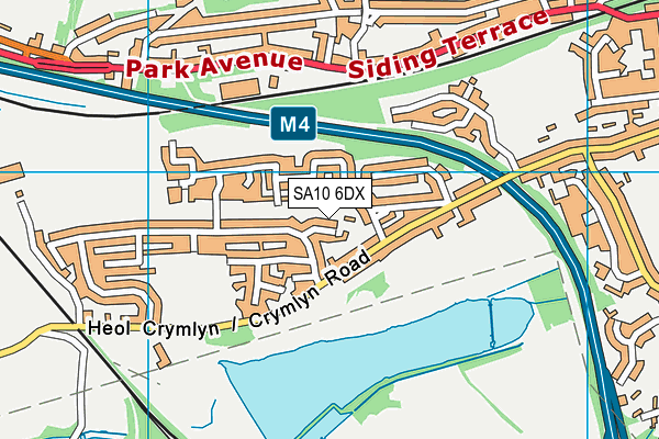 SA10 6DX map - OS VectorMap District (Ordnance Survey)