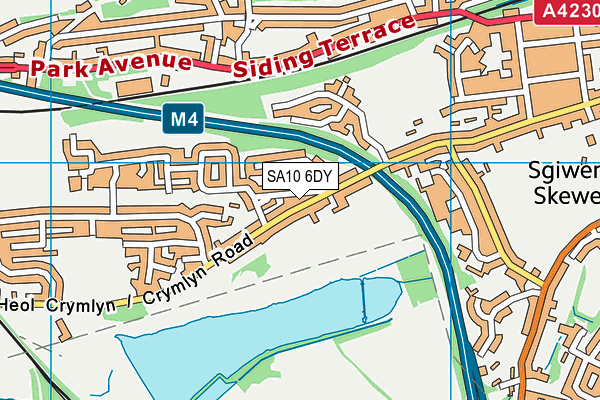 SA10 6DY map - OS VectorMap District (Ordnance Survey)