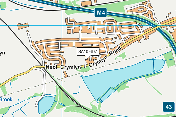 SA10 6DZ map - OS VectorMap District (Ordnance Survey)