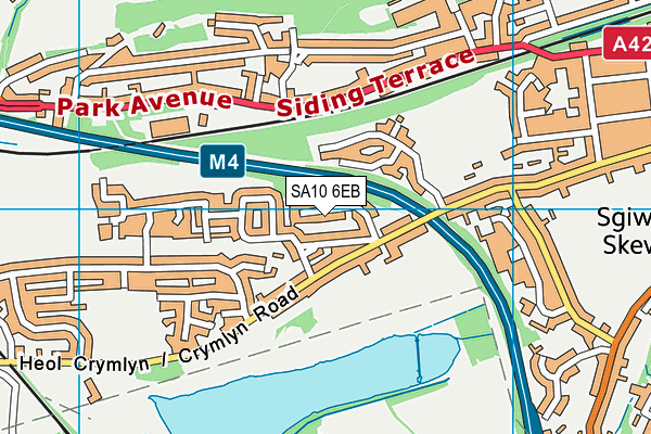 SA10 6EB map - OS VectorMap District (Ordnance Survey)