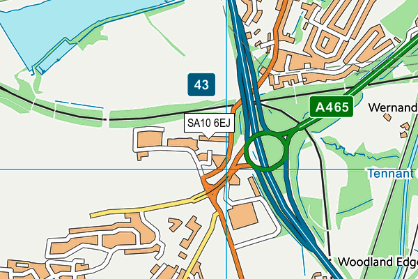 SA10 6EJ map - OS VectorMap District (Ordnance Survey)